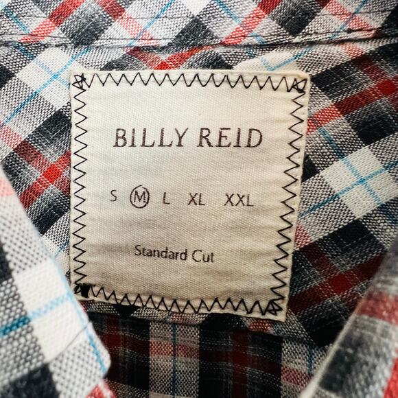 Billy Reid Long Sleeve Button Up Shirt Dress Casual Plaid - M - Picture 4 of 4